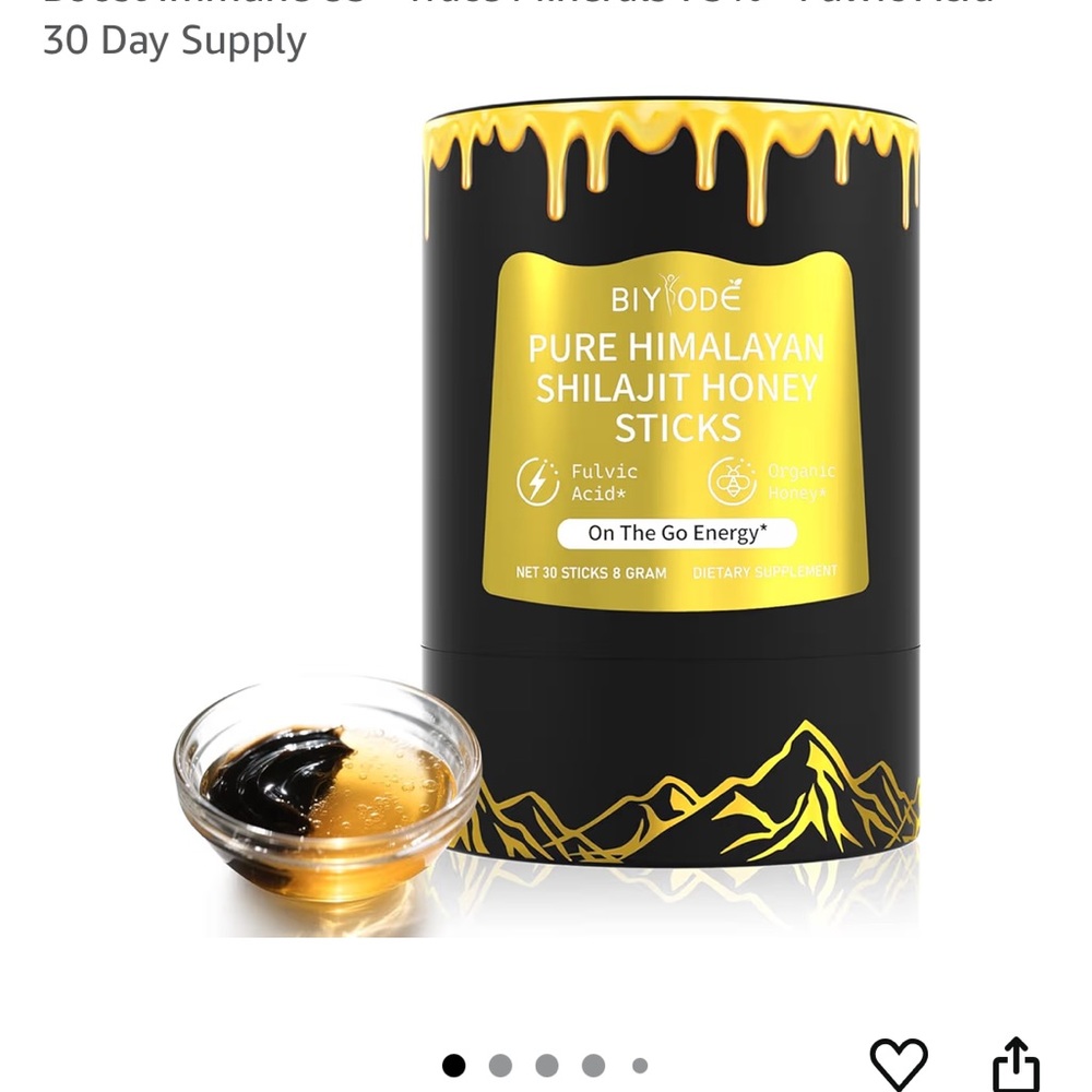 Black and Gold Shilajit Honey Sticks